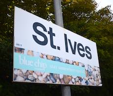 St Ives station sign