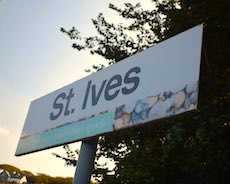 St Ives station sign