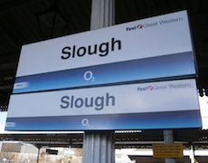 Slough station sign