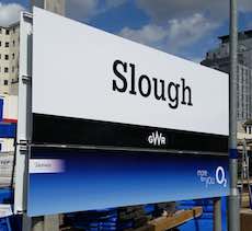 Slough station sign