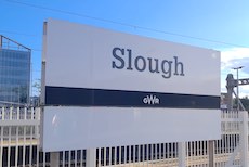 Slough station sign