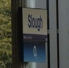 Slough station sign