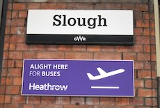 Slough station sign
