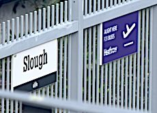 Slough station sign