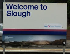 Slough station sign