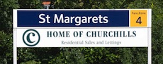 St Margarets station sign