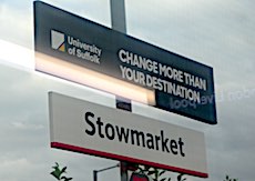Stowmarket station sign