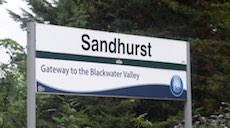 Sandhurst station sign