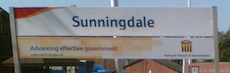 Sunningdale station sign