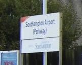 Southampton Airport Parkway station sign
