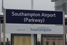 Southampton Airport Parkway station sign