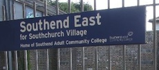 Southend East station sign