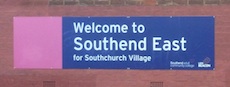 Southend East station sign