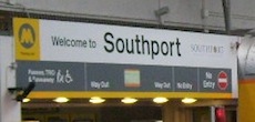 Southport station sign