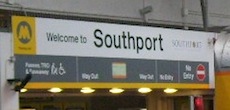 Southport station sign