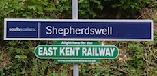 Shepherdswell station sign