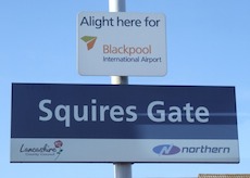 Squires Gate station sign
