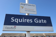 Squires Gate station sign