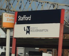 Stafford station sign
