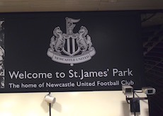 St James' Park station sign