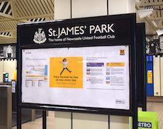 St James' Park station sign