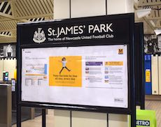 St James' Park station sign