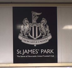 St James' Park station sign