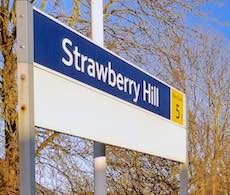 Strawberry Hill station sign