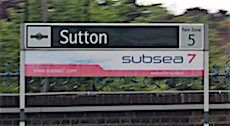 Sutton station sign