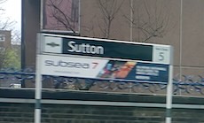 Sutton station sign