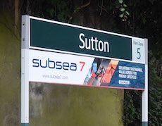 Sutton station sign