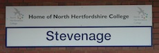 Stevenage station sign