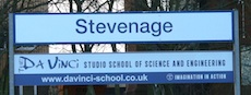 Stevenage station sign