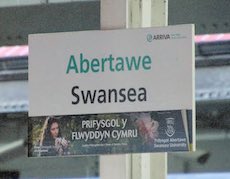 Swansea station sign