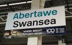 Swansea station sign