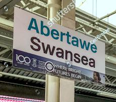 Swansea station sign