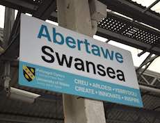 Swansea station sign