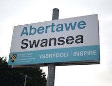 Swansea station sign