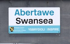 Swansea station sign