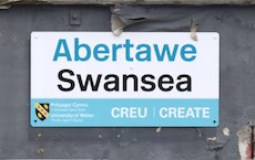 Swansea station sign