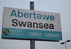 Swansea station sign