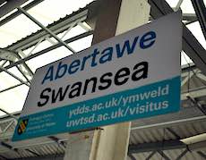 Swansea station sign