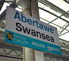 Swansea station sign