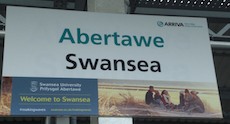 Swansea station sign