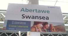 Swansea station sign