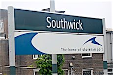 Southwick station sign