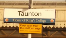 Taunton station sign