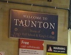 Taunton station sign