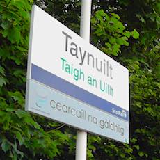 Taynuilt station sign