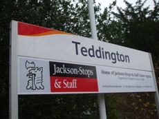 Teddington station sign